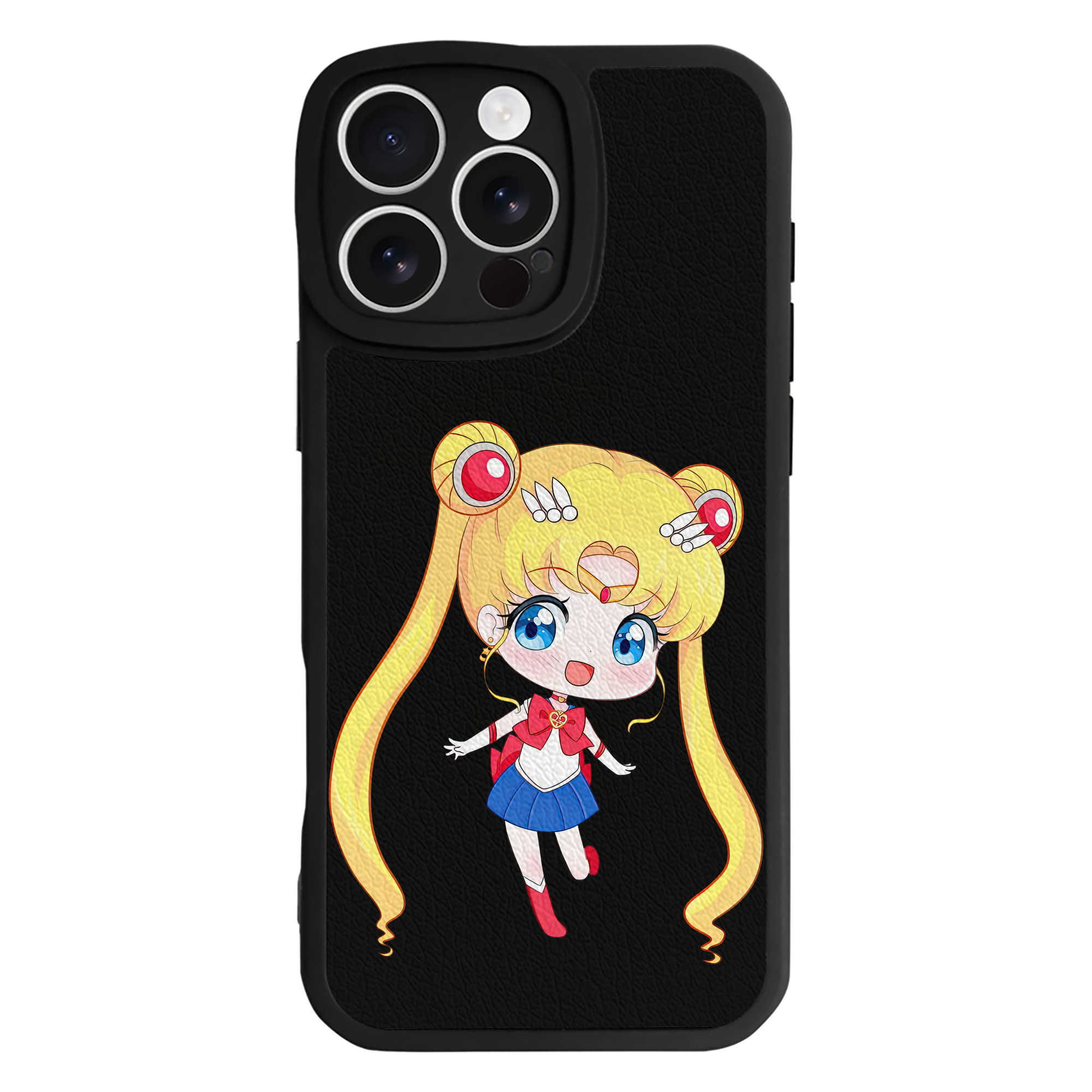 （画像用） 美少女戦士セーラームーン 月野 うさぎ つきの うさぎ Sailor Moon Tsukino Usagi 【iPhone 16シリーズ対応】シリコンスマホケース（レザー調） 材質：シリコン